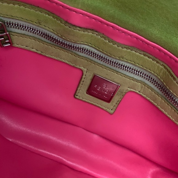 SOLD Fendi Mamma Baguette Mini / Green leather - Picture 8 of 15